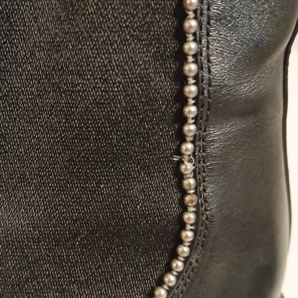 Coach Bowery Ankle Boots Beadchain Black Leather Women’s Size 6.5 B – VGUC - Picture 7 of 15